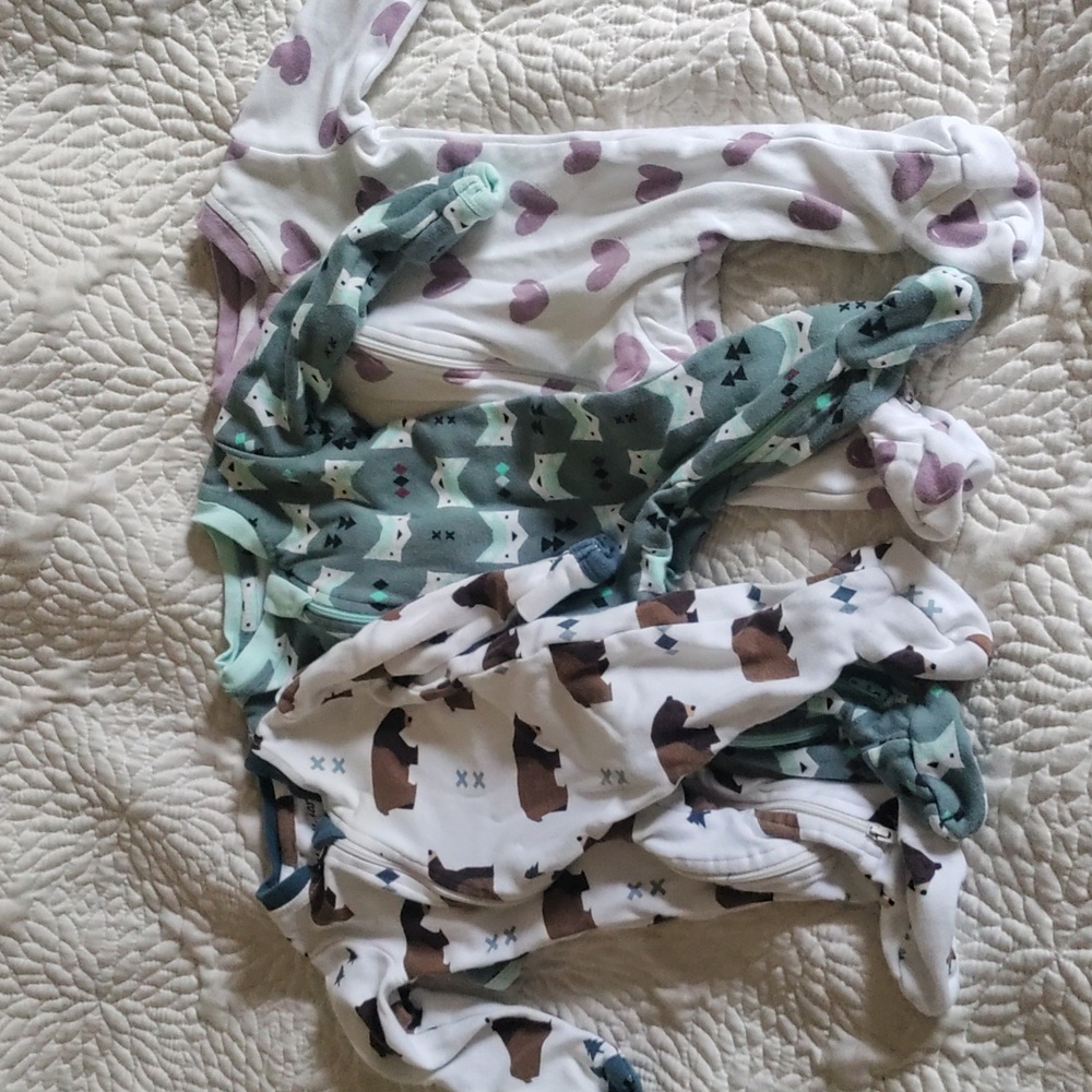 Zippyjamz 0-3 months organic cotton pajamas